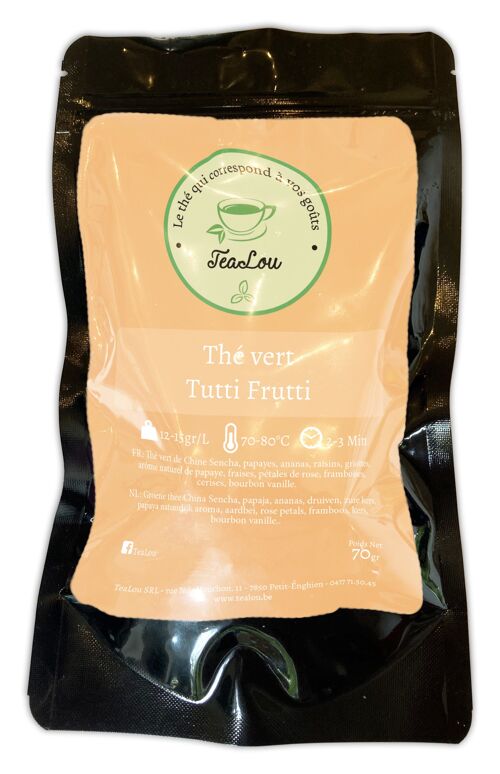 Thé vert Tutti Frutti - Sachet de 70g