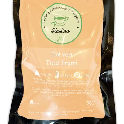 Thé vert Tutti Frutti - Sachet de 70g