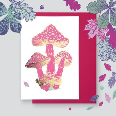 Home Quarter GREETING CARD - Toadstool