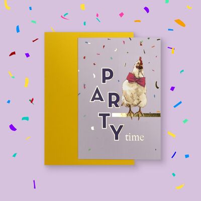 Home Quartier GREETING-CARD – PARTY CHICKEN