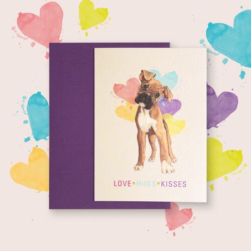 Home Quartier GREETING-CARD Carlos- LOVE HUGS KISSES