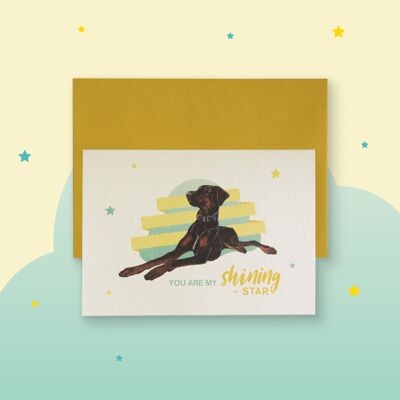 Home Quarter GREETING-CARD Manni - shining STAR