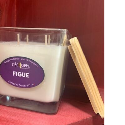 SCENTED CANDLE WAX 100% VEGETABLE SOYA 10X10 4 WICK 350 G FIG