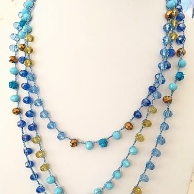 Donange bijoux necklace with crystals of various colors