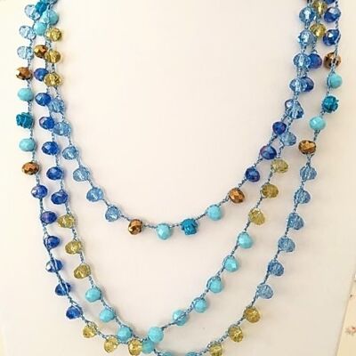 Donange bijoux necklace with crystals of various colors