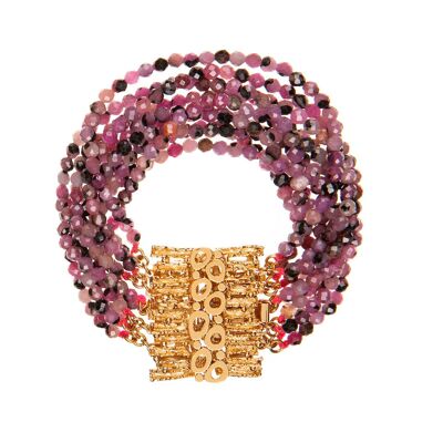 Ruby Bracelet With Signature Clasp