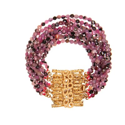 Ruby Bracelet With Signature Clasp
