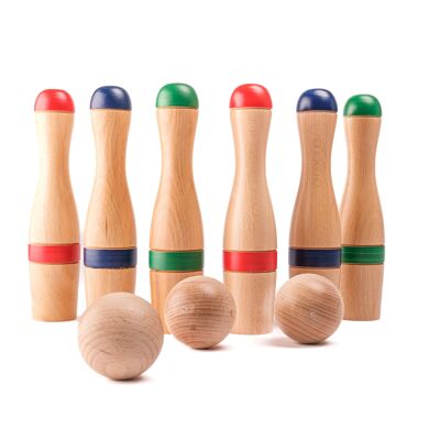 Klassisches Bowling-Set 19 cm (6 Kegel)