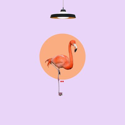 Pink Flamingo Art Print - 50x70 cm