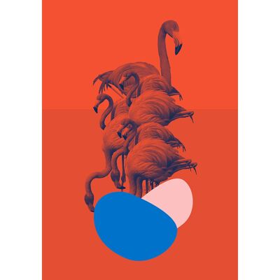Flamingo Art Print - 21x30cm