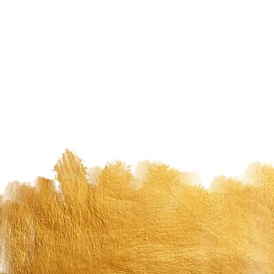 Gold Brush Art Print - 30x30 cm