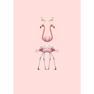 Go Flamingo Art Print - 21x30 cm