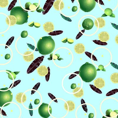 Lime Bomb Art Print - 30x30 cm