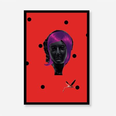 Red Night Print - 30x30 cm