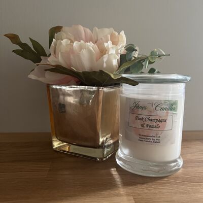 Soy Wax Candle Pink Champagne & Pomelo