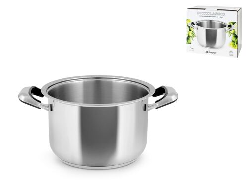 Pentola inox 2 manici classic 24 cm, altezza 16 cm