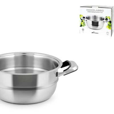 Classic stainless steel colander 2 handles 24 cm, height 12 cm