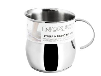 Pot à lait Inoxpot en acier inoxydable lt 1 3