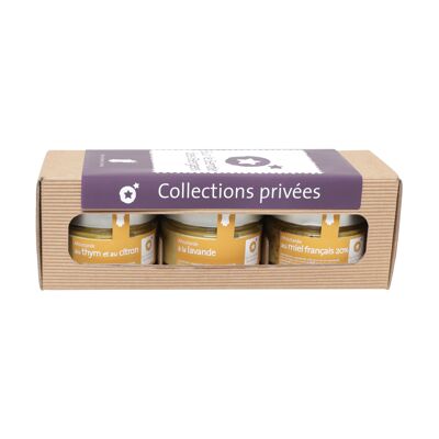 Schachtel mit 3 Gläsern „Senf der Provence“ | Gourmet-Geschenk