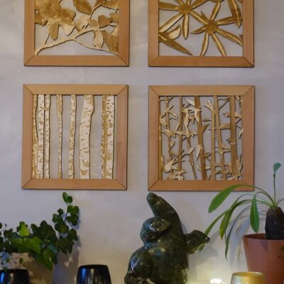 BLONDUOS WOODEN WALL FRAME 15 x 15 cm ARBORETUM PATTERN