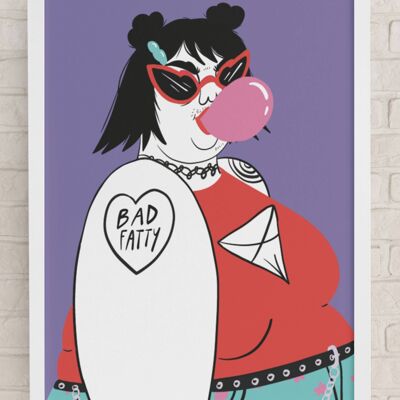 Bad Fatty - Kunstdruck A4