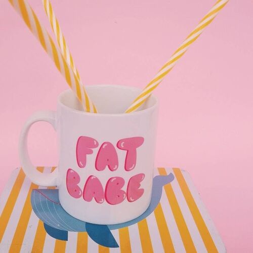 Body positive ceramic mug - Fat babe