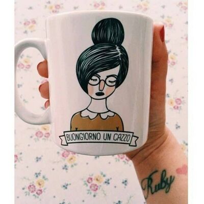 Buongiorno un c**** - taza de cerámica para las mañanas difíciles