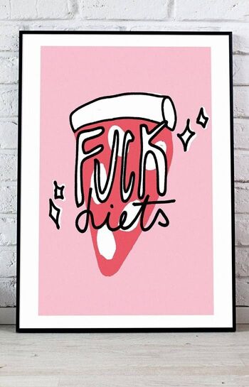 Régimes F - Antidiet & Body positive Art print A3 2