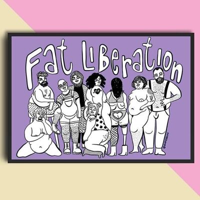 Fettabbau - Body positiv Kunstdruck A3