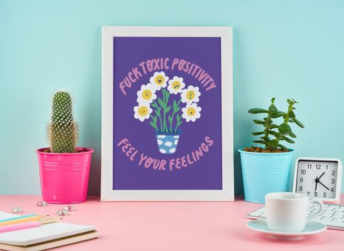 Feel your feelings - Mental health art print