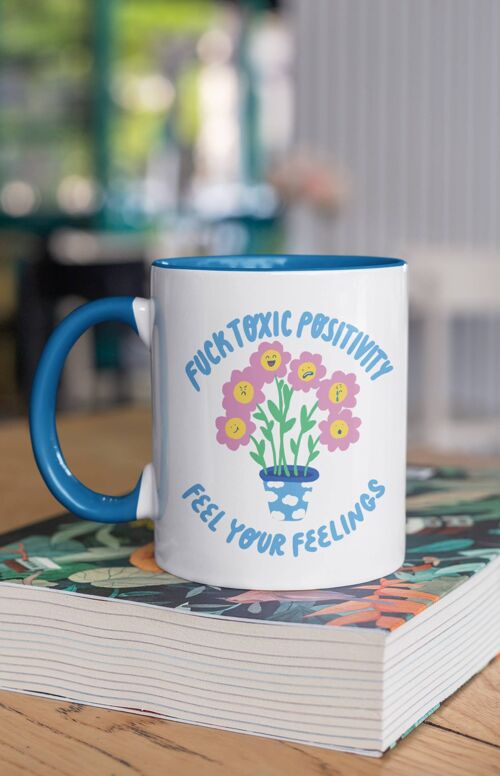 Feel your feelings - Mental health Mug Blue