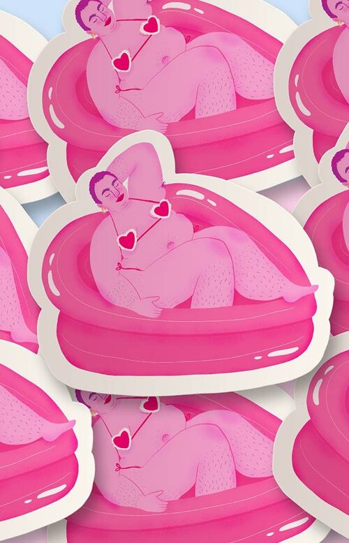 Heart pool - sticker