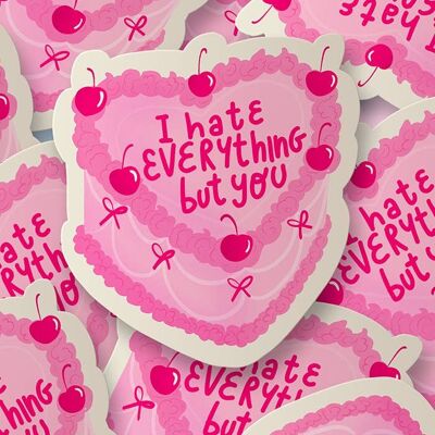 I hate everything but you - sticker