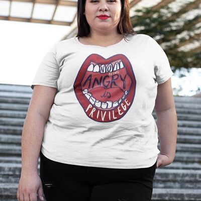 No estar enojado es un privilegio - Camiseta orgánica unisex Blanca L