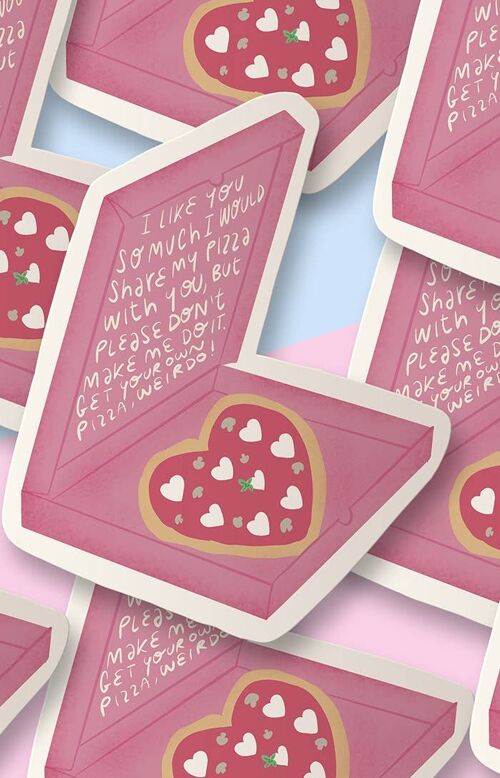 Pizza love - sticker