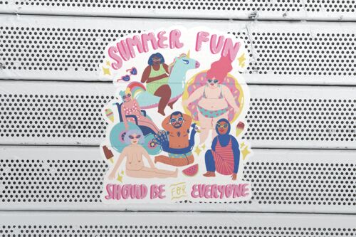 Summer fun - Body positive sticker