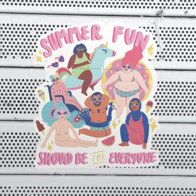 Summer fun - Body positive sticker