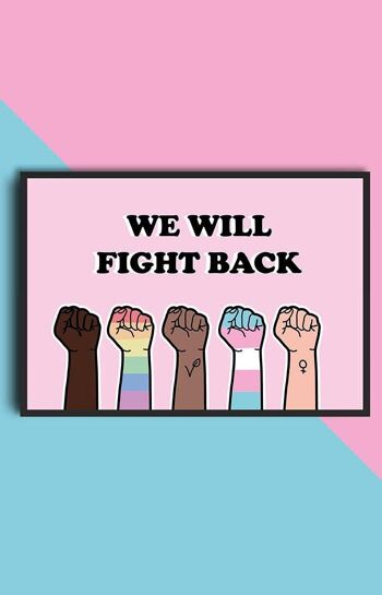 Nous nous battrons - Feminist Art print A4