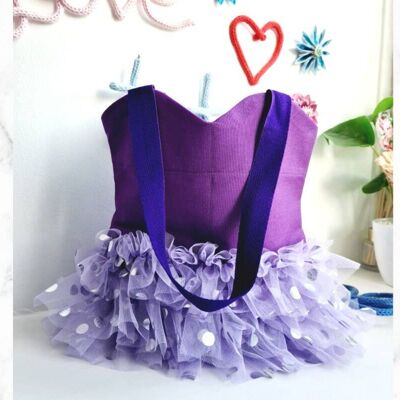 Ballerina Tote Bag, Purple Tote,