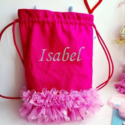 Girls Ballet Drawstring bag, Pink Dance Kit Bag