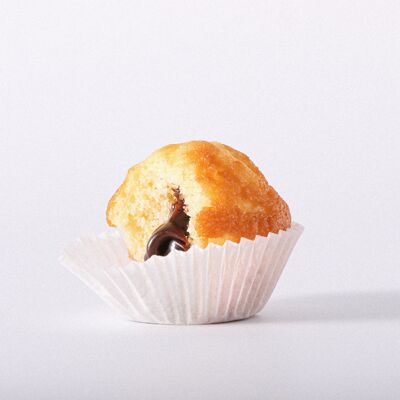 Cupcakes Mdalen | 40 unità | SENZA GLUTINE, SENZA LATTOSIO | Ripieno Di Cioccolato| Prodotto tradizionalmente in Spagna.
