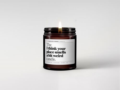 Funny Scented Candle - Soy Wax - 180ml - 6oz - Gifting (I think your place smells a bit weird)