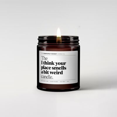 Funny Scented Candle - Soy Wax - 180ml - 6oz - Gifting (I think your place smells a bit weird)