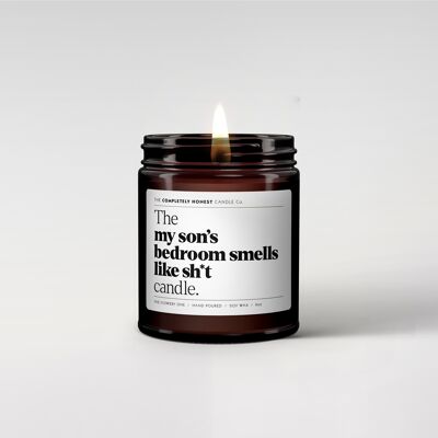 Funny Scented Candle - Soy Wax - 180ml - 6oz - Gifting (my son's bedroom smells like sh*t)