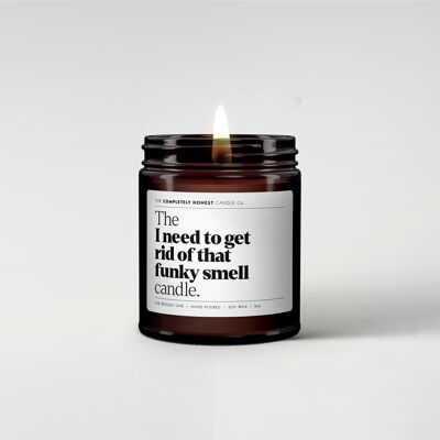 Candela profumata divertente - Cera di soia - 180 ml - 6 once - Regalo (devo liberarmi di quell'odore strano)