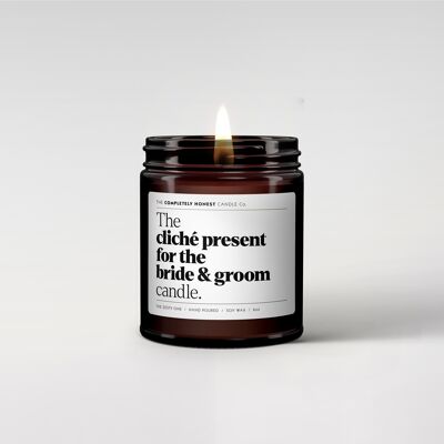 Bougie parfumée amusante - Cire de soja - 180 ml - 6 oz - Cadeau (cadeau cliché pour les mariés)