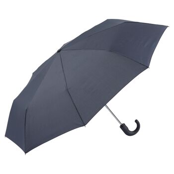 EZPELETA Parapluie Pliant Rayures Poignée Courbée (Style Urbain) 8