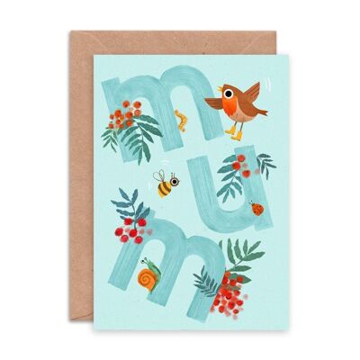 Mum Robin Greeting Card