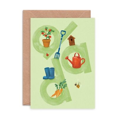 Papá jardinería Tarjetas de felicitación