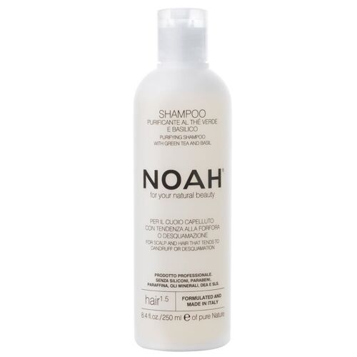 NOAH – 1.5 Purifying Shampoo with Green Tea and Basil 250ML